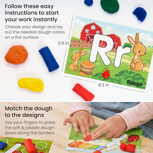 Arteza® Kids Alphabet Learn By Dough Kit, 43 pcs